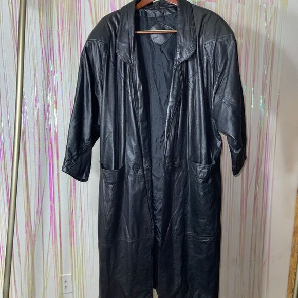 Jackets & Blazers - Preston & York Leather Trench Coat